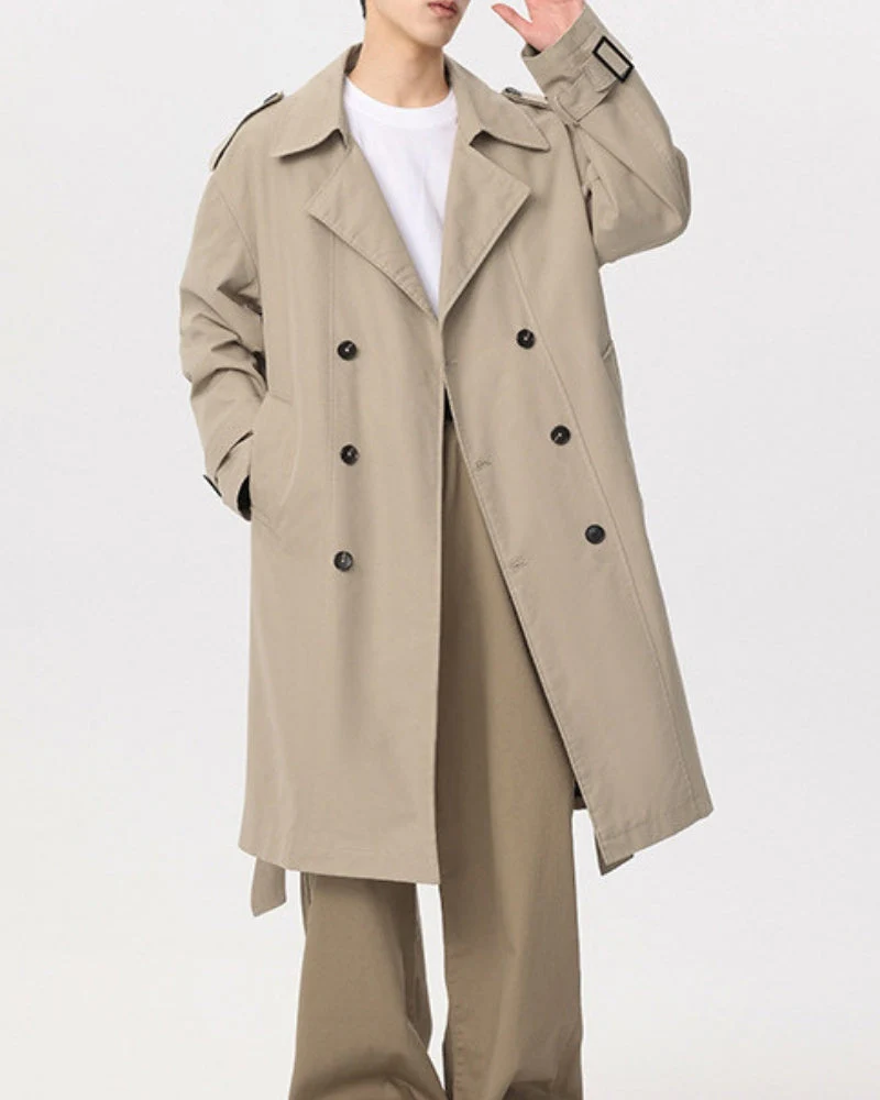 Klassischer Zweireiher-Trenchcoat