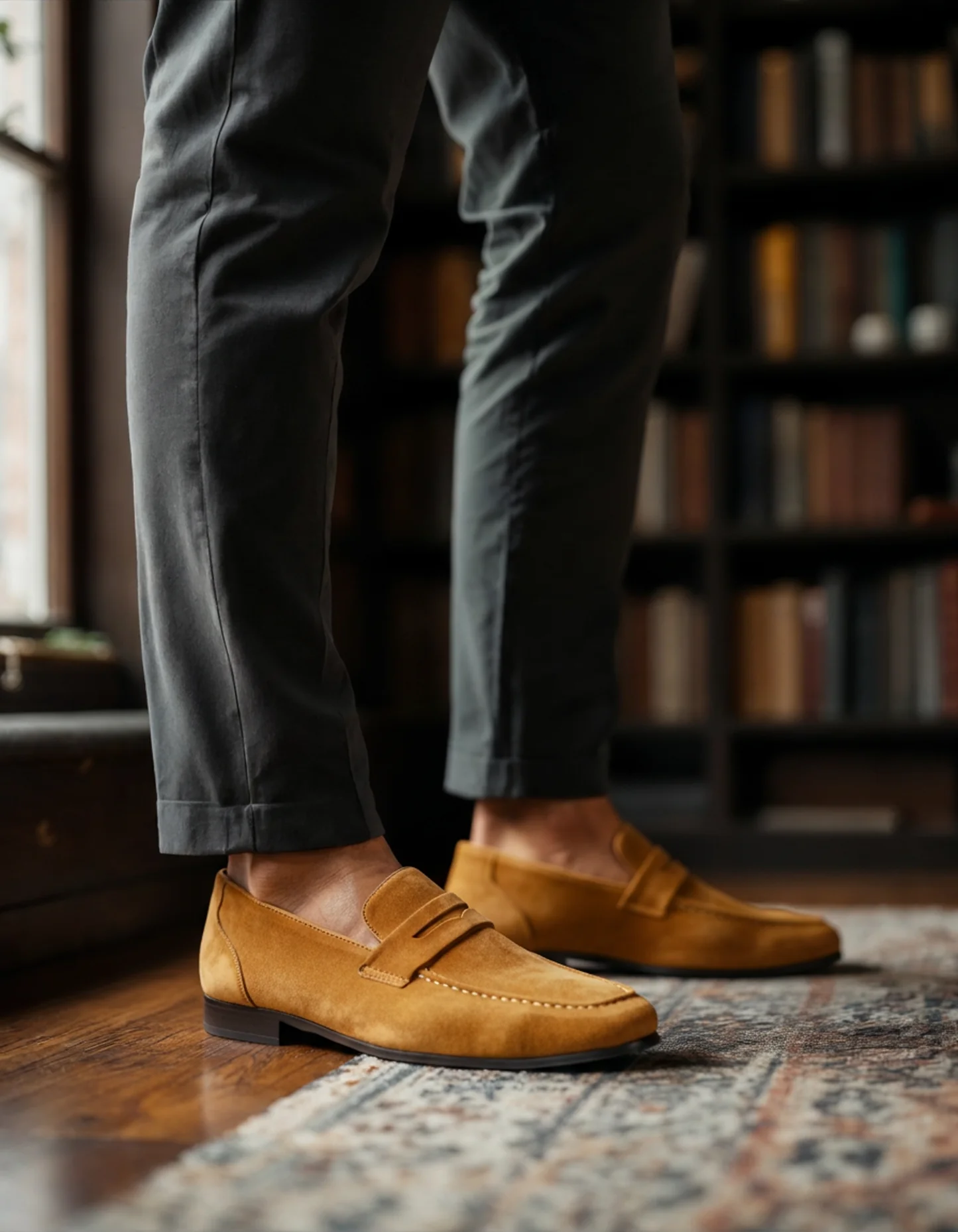 Old Money Wildleder Penny-Loafers