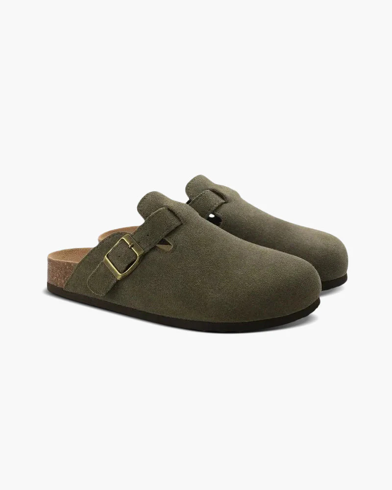 Old Money Wildleder-Clogs