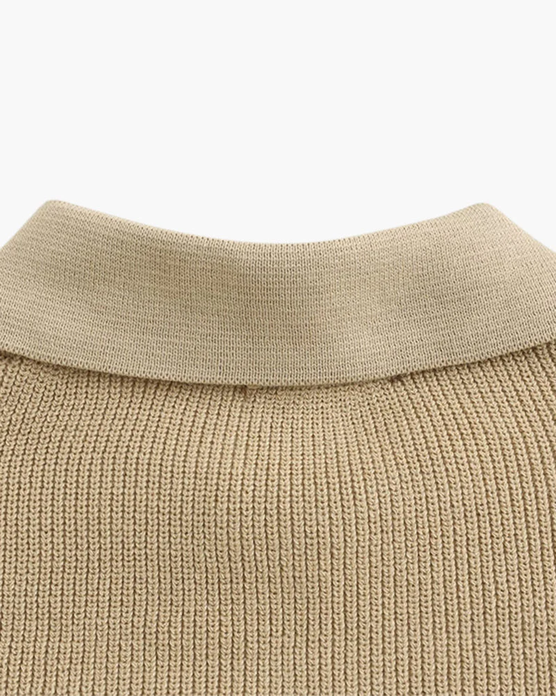Cesare Pullover mit Halbreißverschluss