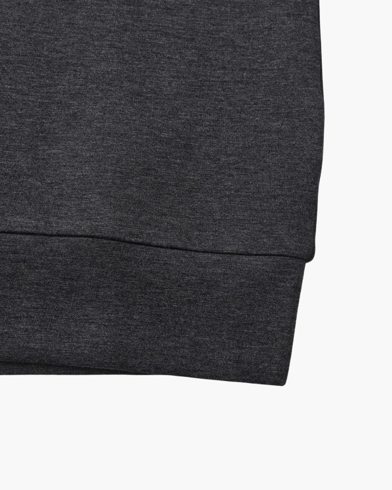 Klassisches Modal-Mix Rundhals-Sweatshirt