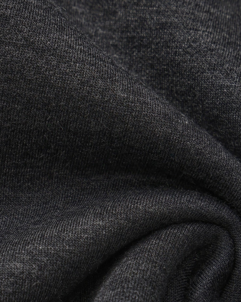 Klassisches Modal-Mix Rundhals-Sweatshirt