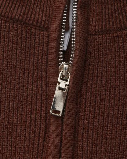 Edler Strickpullover mit Halbreißverschluss
