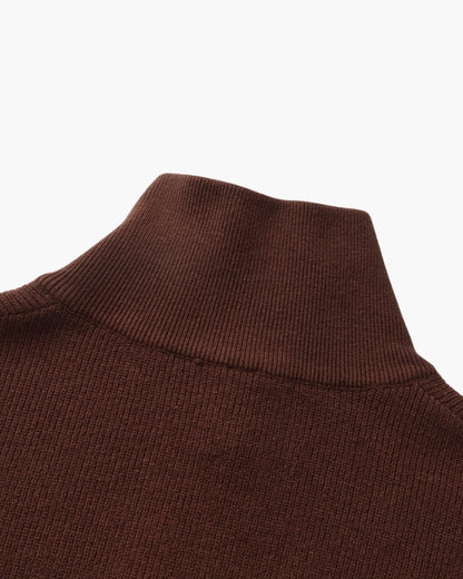 Edler Strickpullover mit Halbreißverschluss