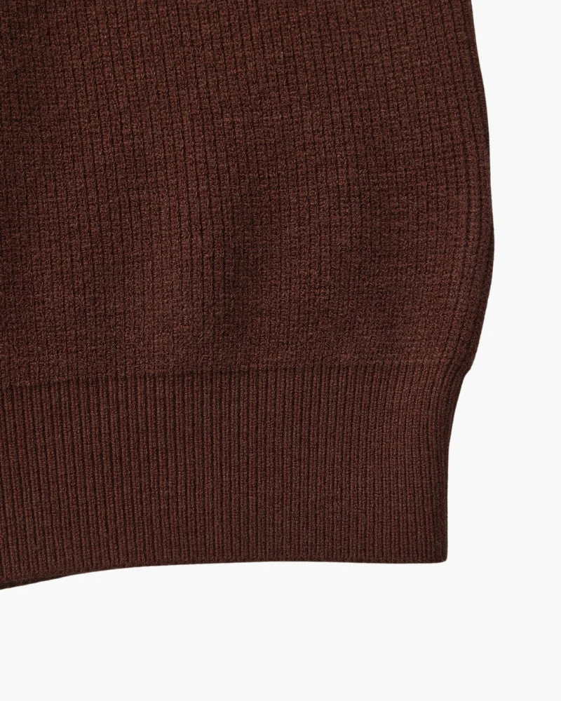Edler Strickpullover mit Halbreißverschluss