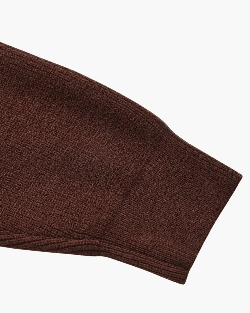Edler Strickpullover mit Halbreißverschluss