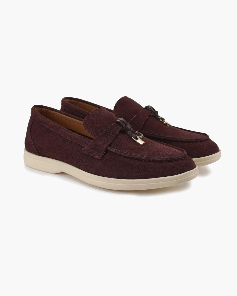 Old Money Wildleder Damen-Loafers