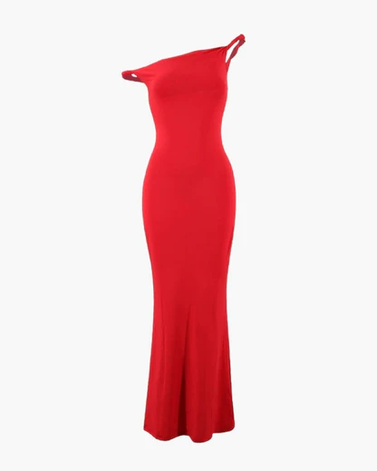 Schulterfreies Bodycon-Langkleid
