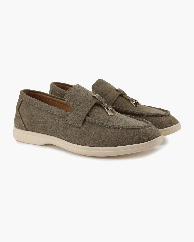 Old Money Wildleder Damen-Loafers
