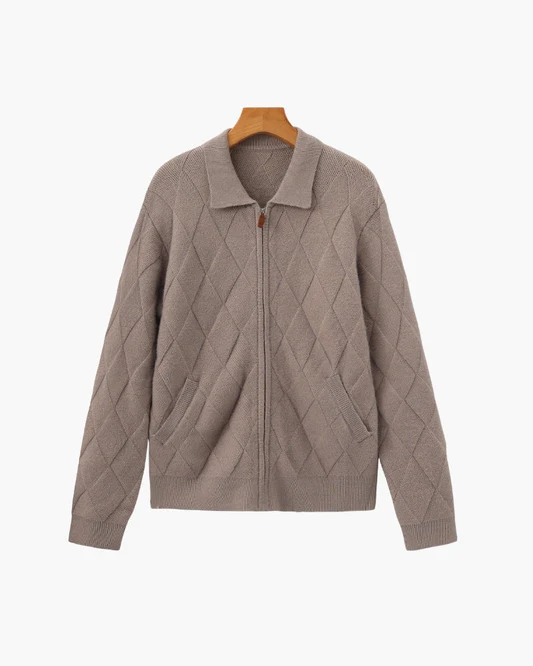 Heritage Diamantstrick Zip-Cardigan