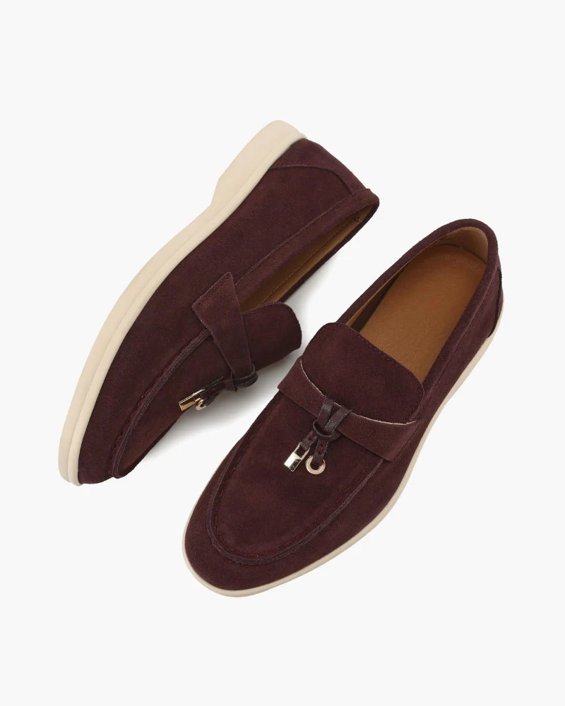 Old Money Wildleder Damen-Loafers