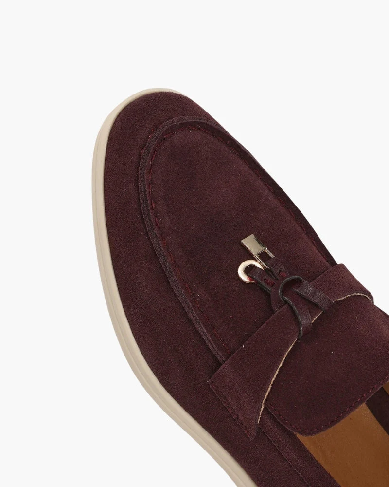 Old Money Wildleder Damen-Loafers