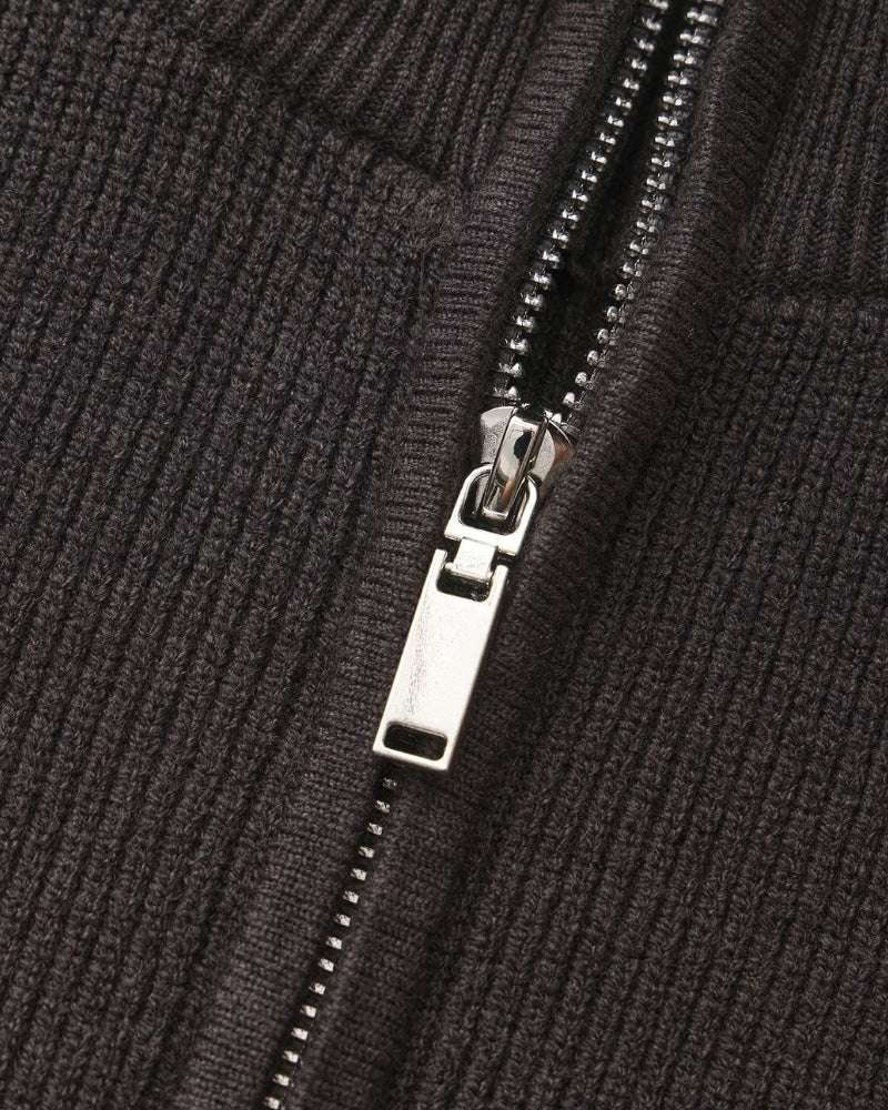 Edler Strickpullover mit Halbreißverschluss