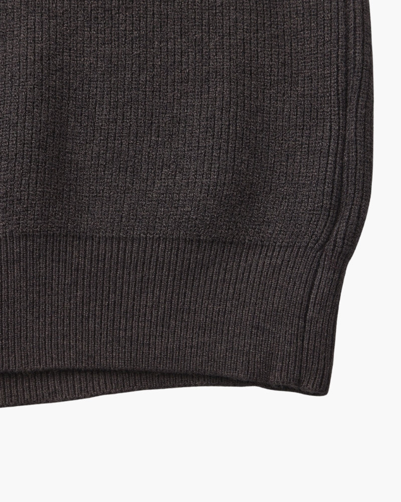 Edler Strickpullover mit Halbreißverschluss
