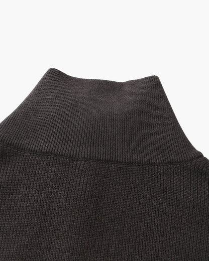 Edler Strickpullover mit Halbreißverschluss