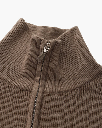 Edler Strickpullover mit Halbreißverschluss