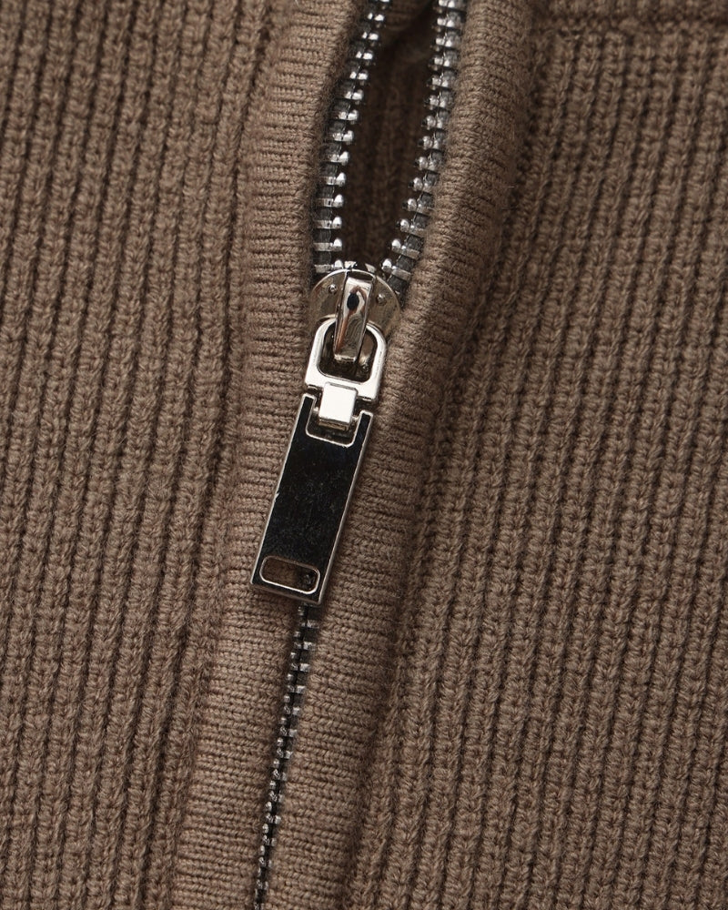 Edler Strickpullover mit Halbreißverschluss