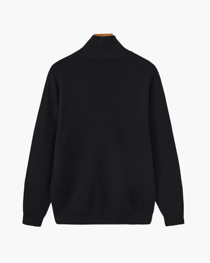 Edler Strickpullover mit Halbreißverschluss