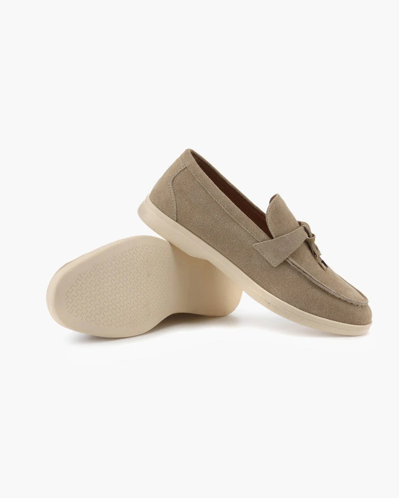 Old Money Wildleder Damen-Loafers