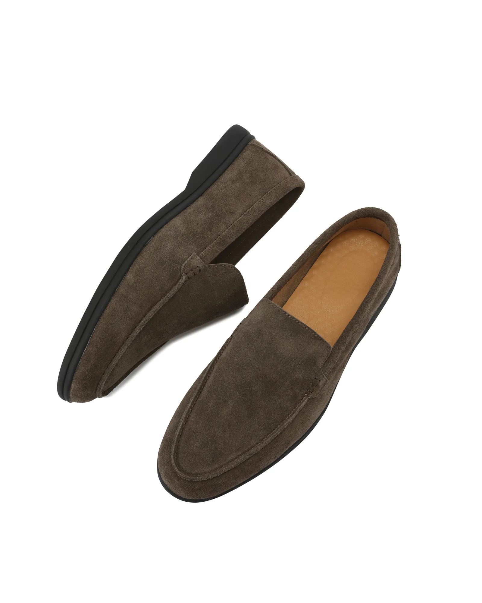 Premium Wildleder-Loafers - Schwarze Sohlen