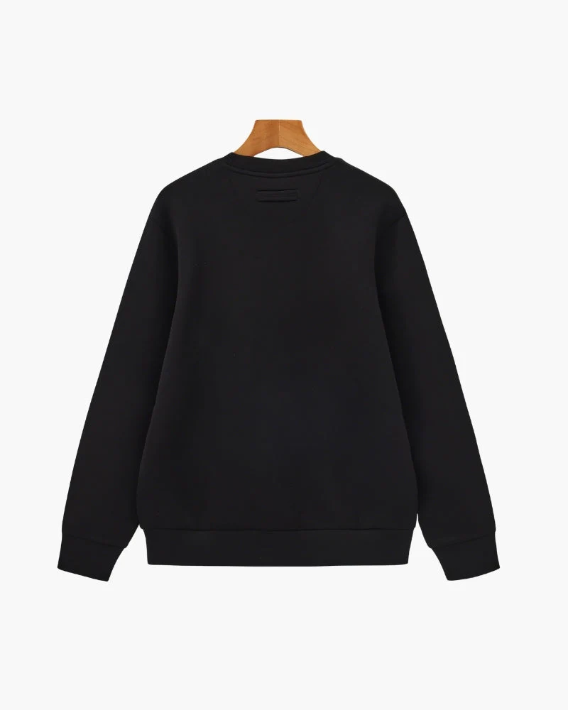 Klassisches Modal-Mix Rundhals-Sweatshirt