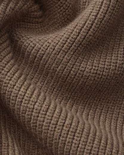 Edler Strickpullover mit Halbreißverschluss