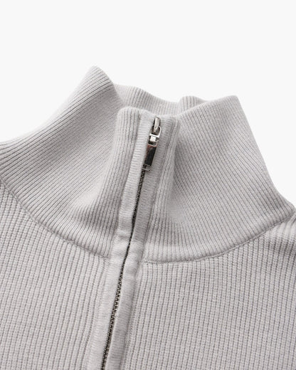 Edler Strickpullover mit Halbreißverschluss
