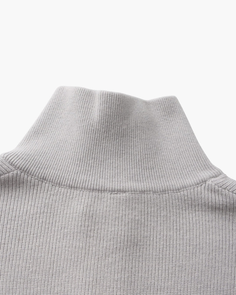Edler Strickpullover mit Halbreißverschluss