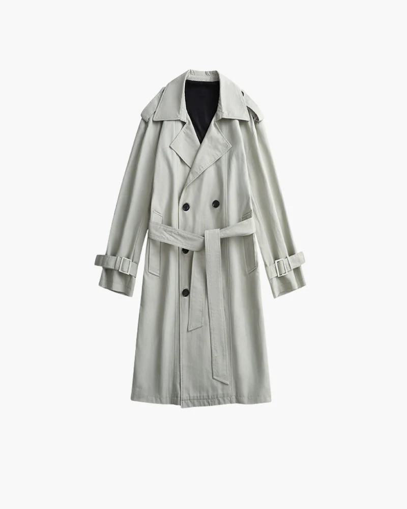 Klassischer Zweireiher-Trenchcoat