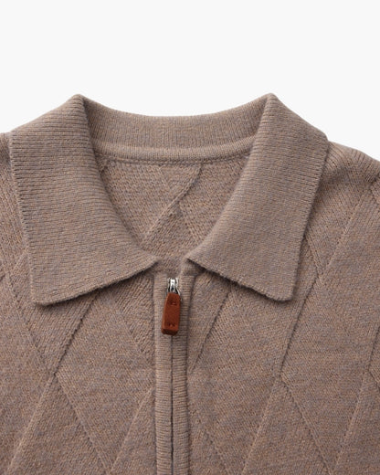 Heritage Diamantstrick Zip-Cardigan