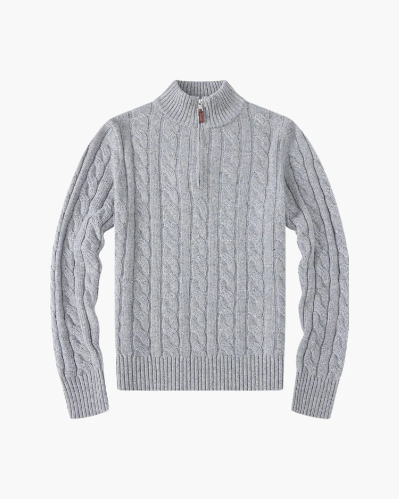 Damen Verbier Pullover mit Halbreißverschluss