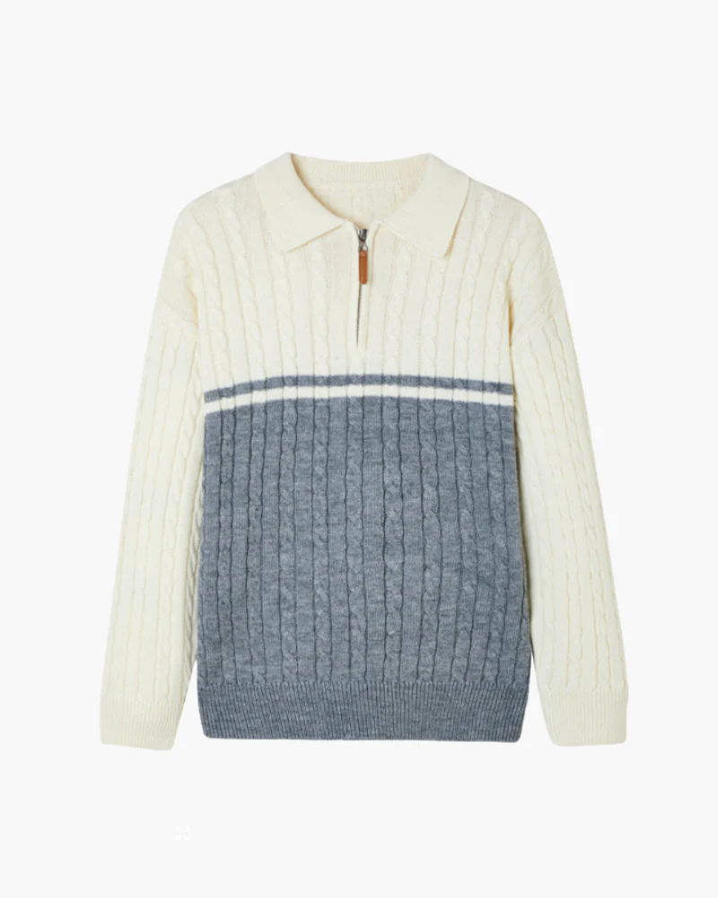 100% Premium-Wolle Zip-Up