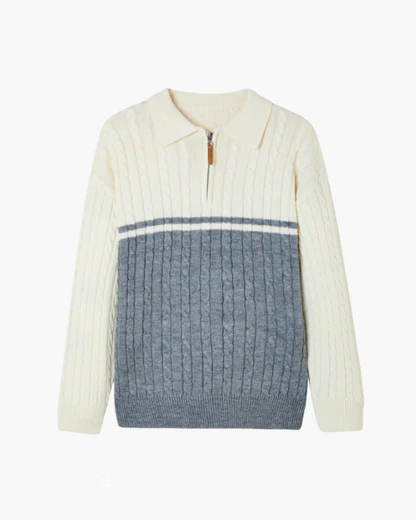100% Premium-Wolle Zip-Up