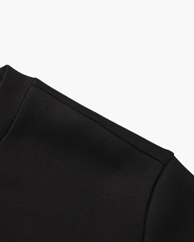 Klassisches Modal-Mix Rundhals-Sweatshirt