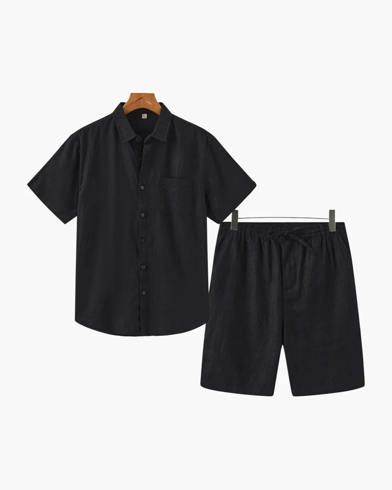 Old Money Leinen-Kombi (Shorts)