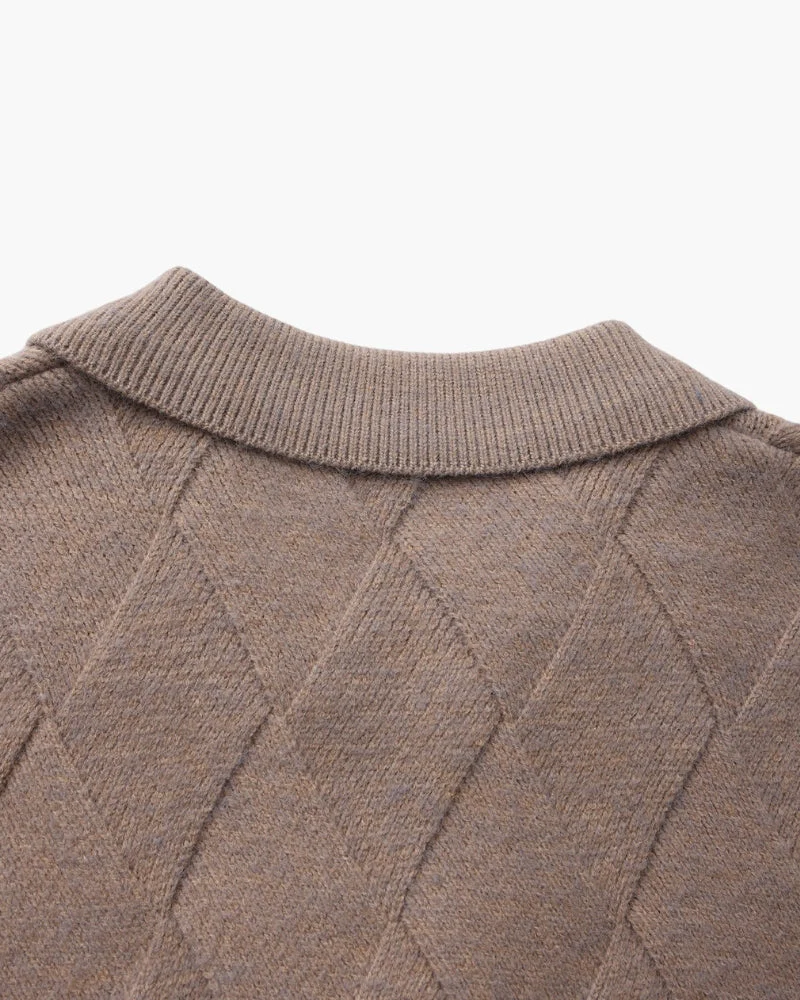 Heritage Diamantstrick Zip-Cardigan