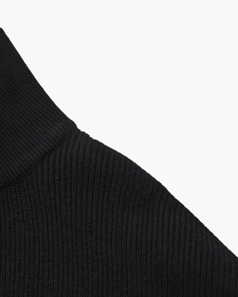 Edler Strickpullover mit Halbreißverschluss