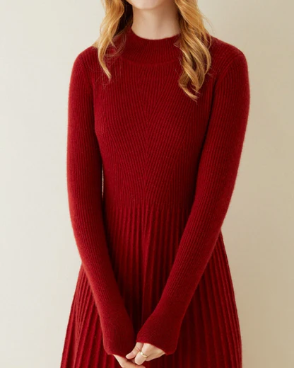 Reines Kaschmir-Ausgestelltes Kleid