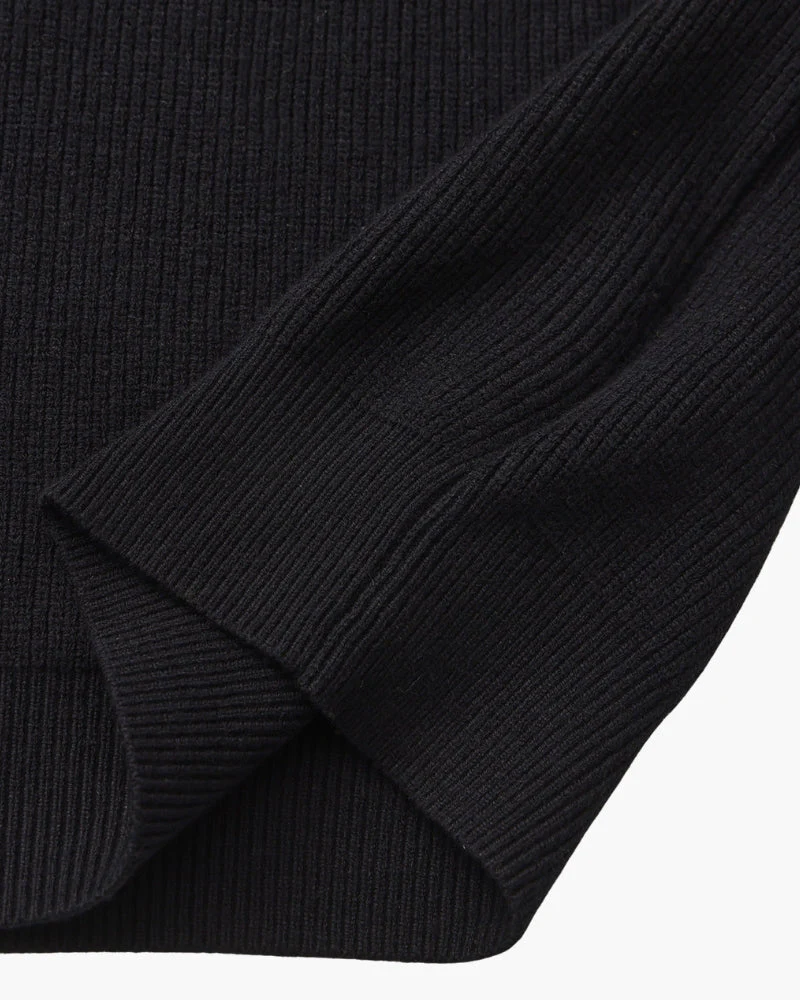 Edler Strickpullover mit Halbreißverschluss
