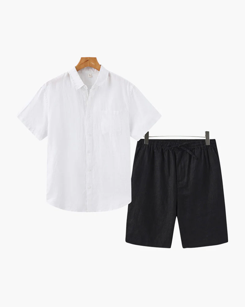 Old Money Leinen-Kombi (Shorts)