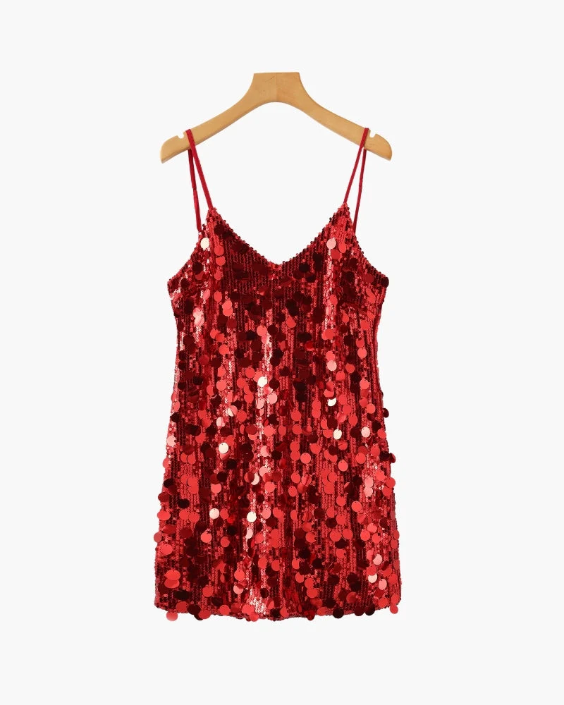 Pailletten Party-Minikleid
