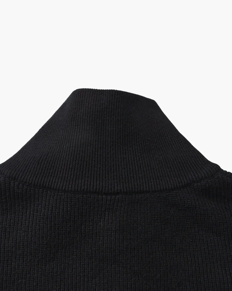 Edler Strickpullover mit Halbreißverschluss