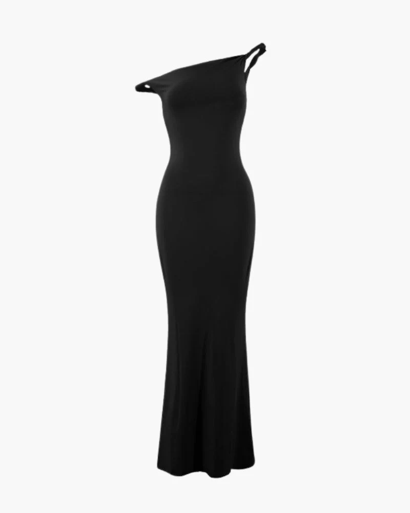 Schulterfreies Bodycon-Langkleid