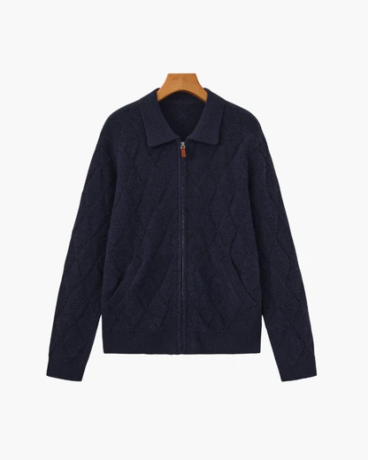 Heritage Diamantstrick Zip-Cardigan