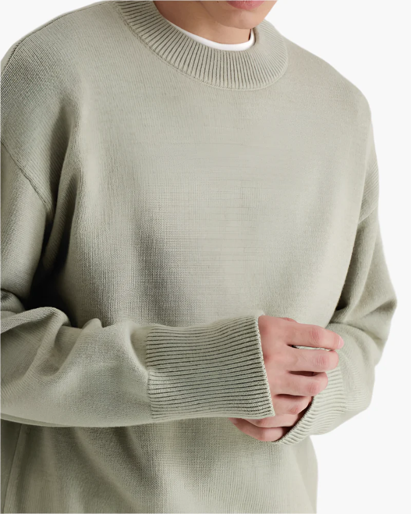 100% Premium-Wolle Rollkragenpullover