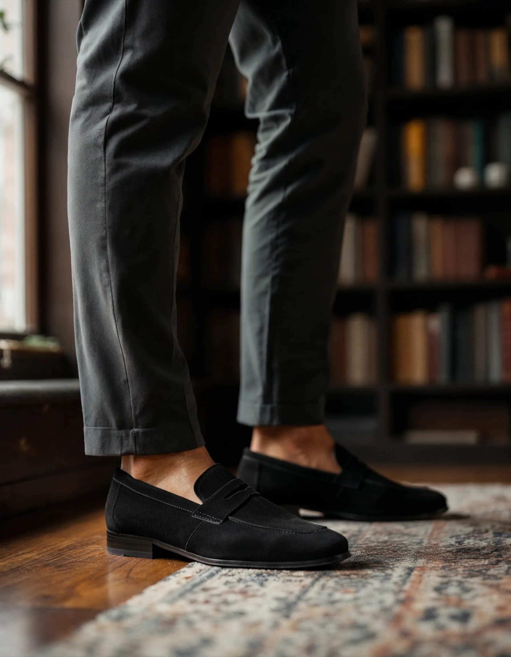 Old Money Wildleder Penny-Loafers
