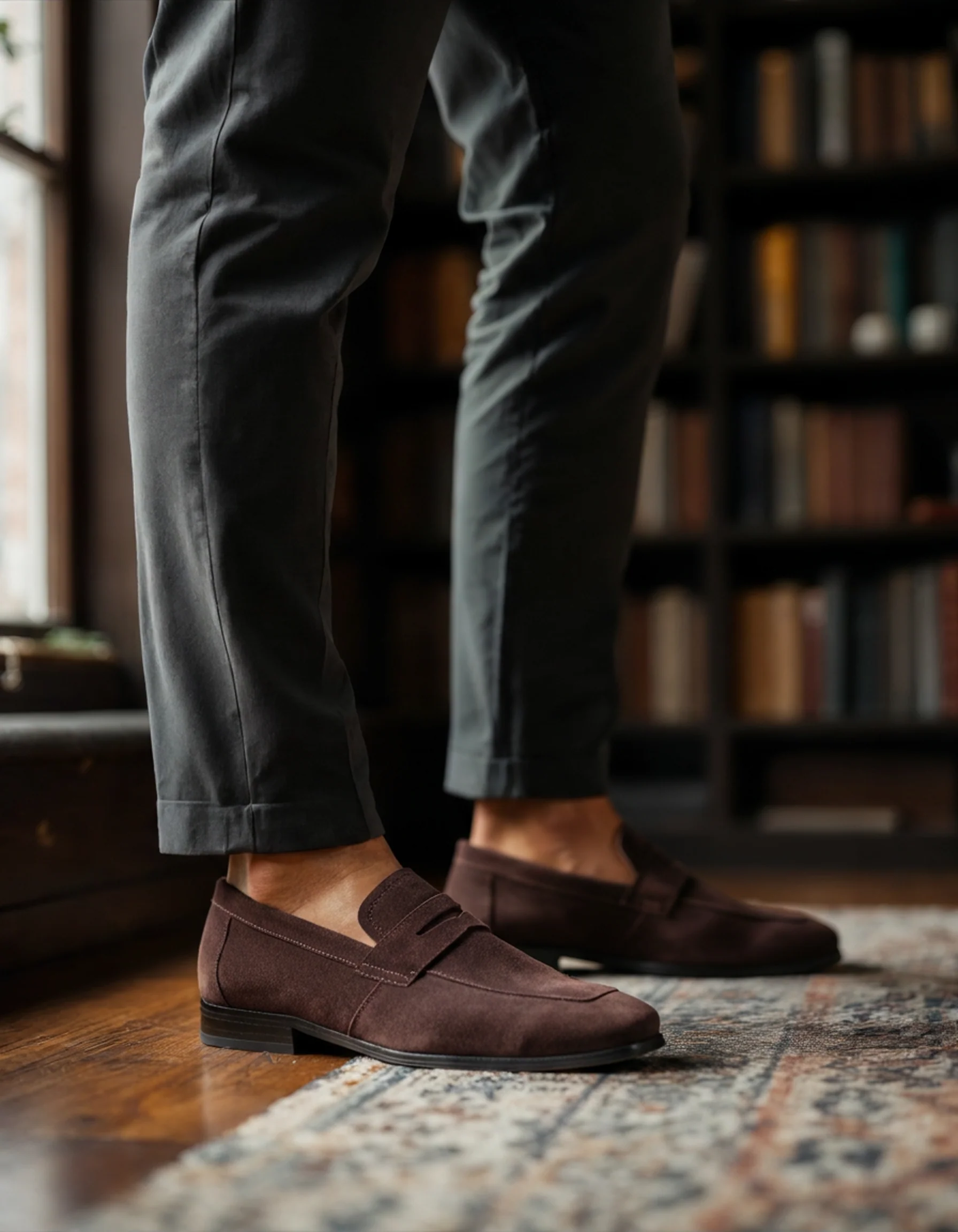 Old Money Wildleder Penny-Loafers