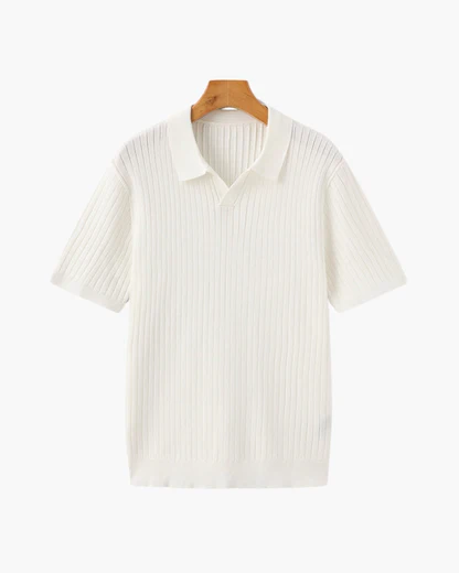 Premium Geripptes Polo