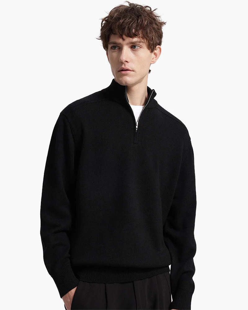 100% Merinowolle Zip-Up