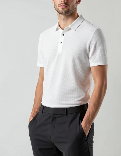 Prestigio Seiden-Polo (Knitterfrei)
